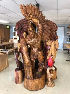 The Phillips Forest Store Wooden Cedar Indian With Wings