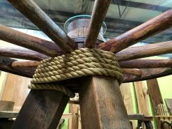 The Phillips Forest Store Rustic Wagon Wheel Table -Live Edge Wood Slabs Sales Store IMG 0751 1024x1024@2x