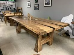 The Phillips Forest Store Live Edge Bookmatch Maple Dining Table