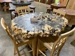 The Phillips Forest Store Live Edge Buckeye Burl Pub Table -Live Edge Wood Slabs Sales Store burled live edge pub table00001 1024x1024@2x