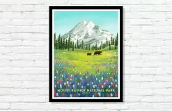 The Forest Store Mount Rainier -Live Edge Wood Slabs Sales Store fifty nine parks print series mount rainier national park poster by glenn thomas wall 2d9096b5 5e 1024x1024@2x