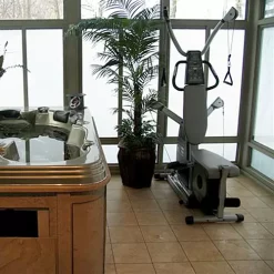 Greatmats TileFlex Floor Tile 1/2 Inch X 1x1 Ft. 17 Greatmats TileFlex Floor Tile 1/2 Inch X 1x1 Ft. -Live Edge Wood Slabs Sales Store tileflex hot tub room.jpg