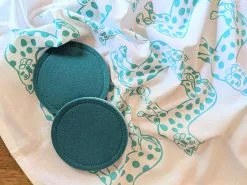 Foxly Handmade Wool Coaster- Blue - Set Of 4