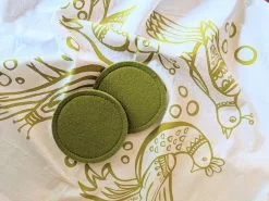 Foxly Handmade Wool Coaster- Green- Set Of 4